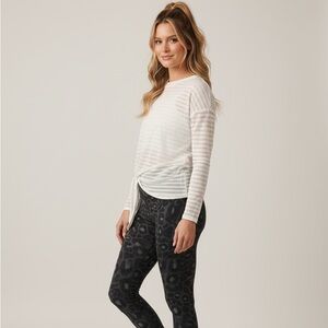 Lululemon / Tie Your Practice Long Sleeve Stripe / Sz 10